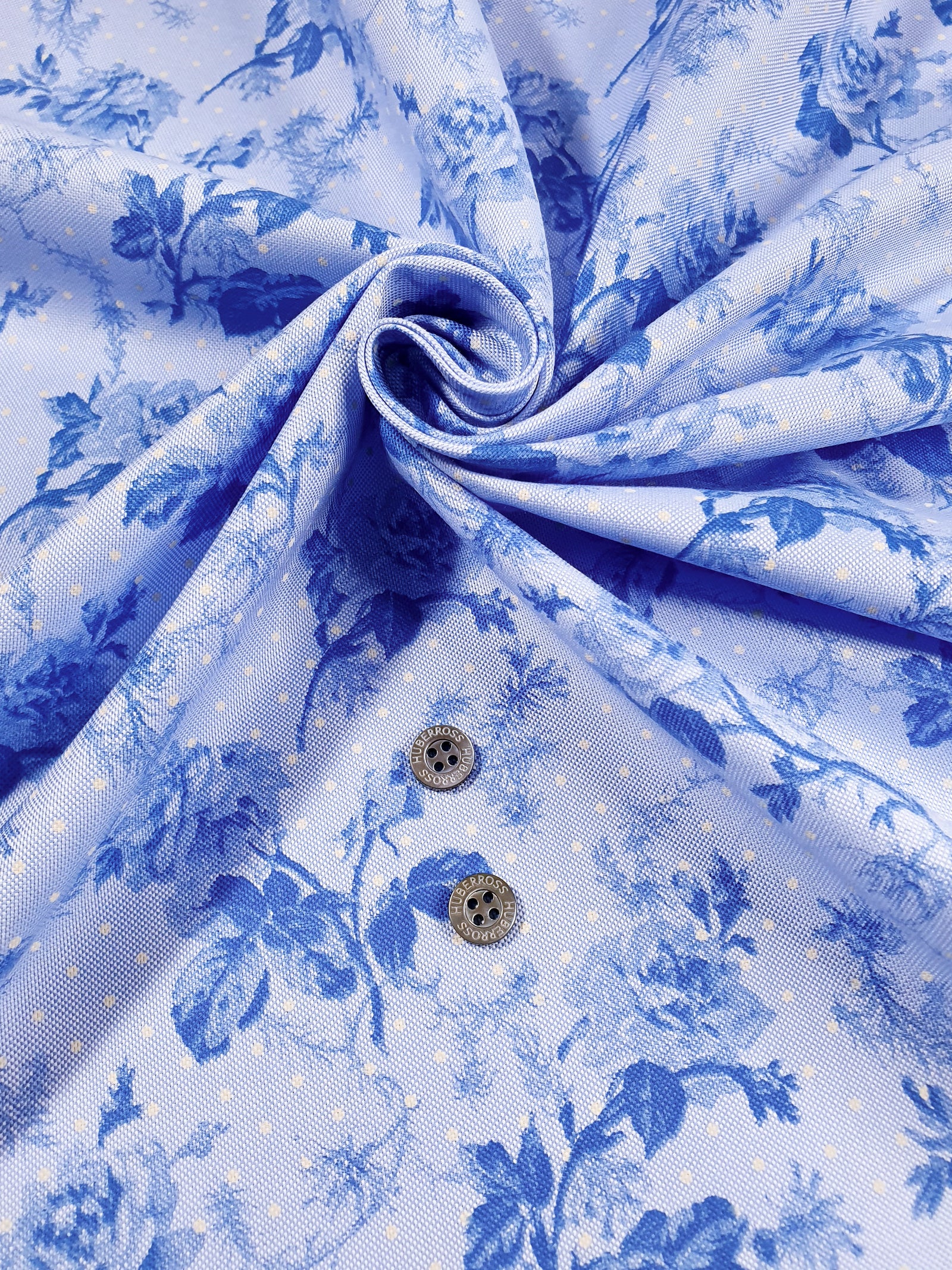 HUBERROSS 100% Oxford Panama Cotton Prints Cloth Made In Italy Width: 58'' / 150cm