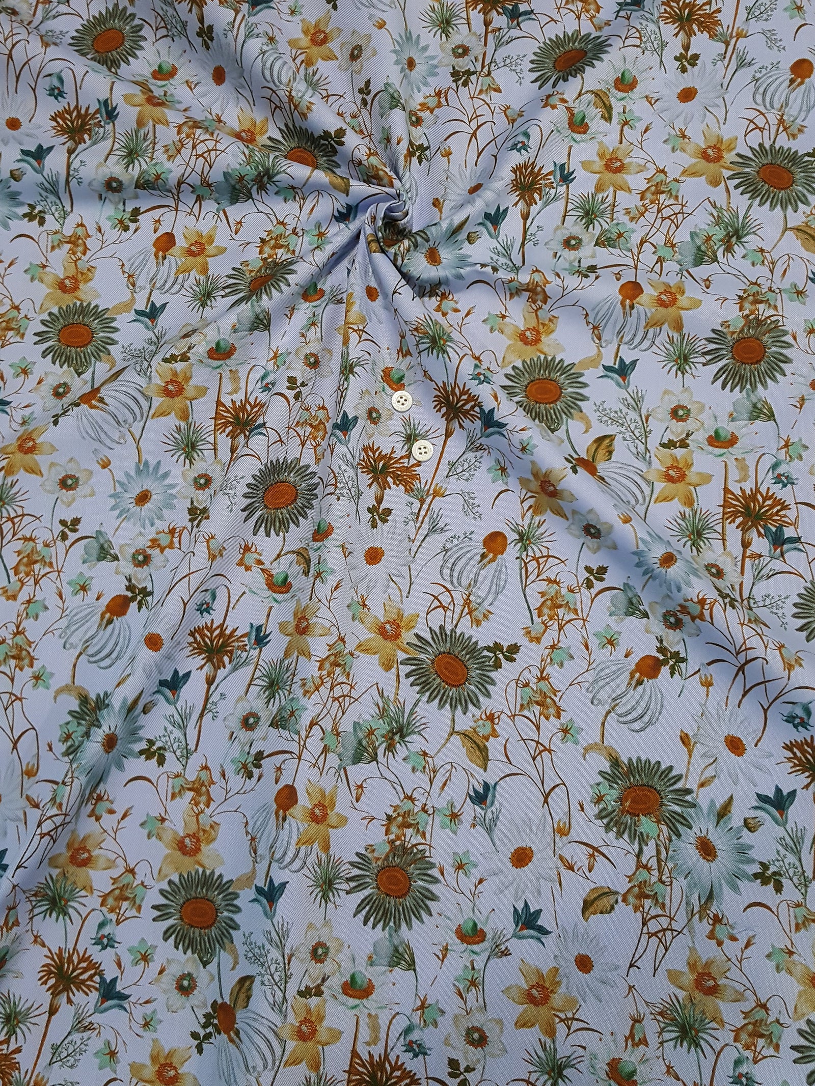 HUBERROSS 100% Oxford Panama Cotton Prints Cloth Made In Italy Width: 58'' / 150cm