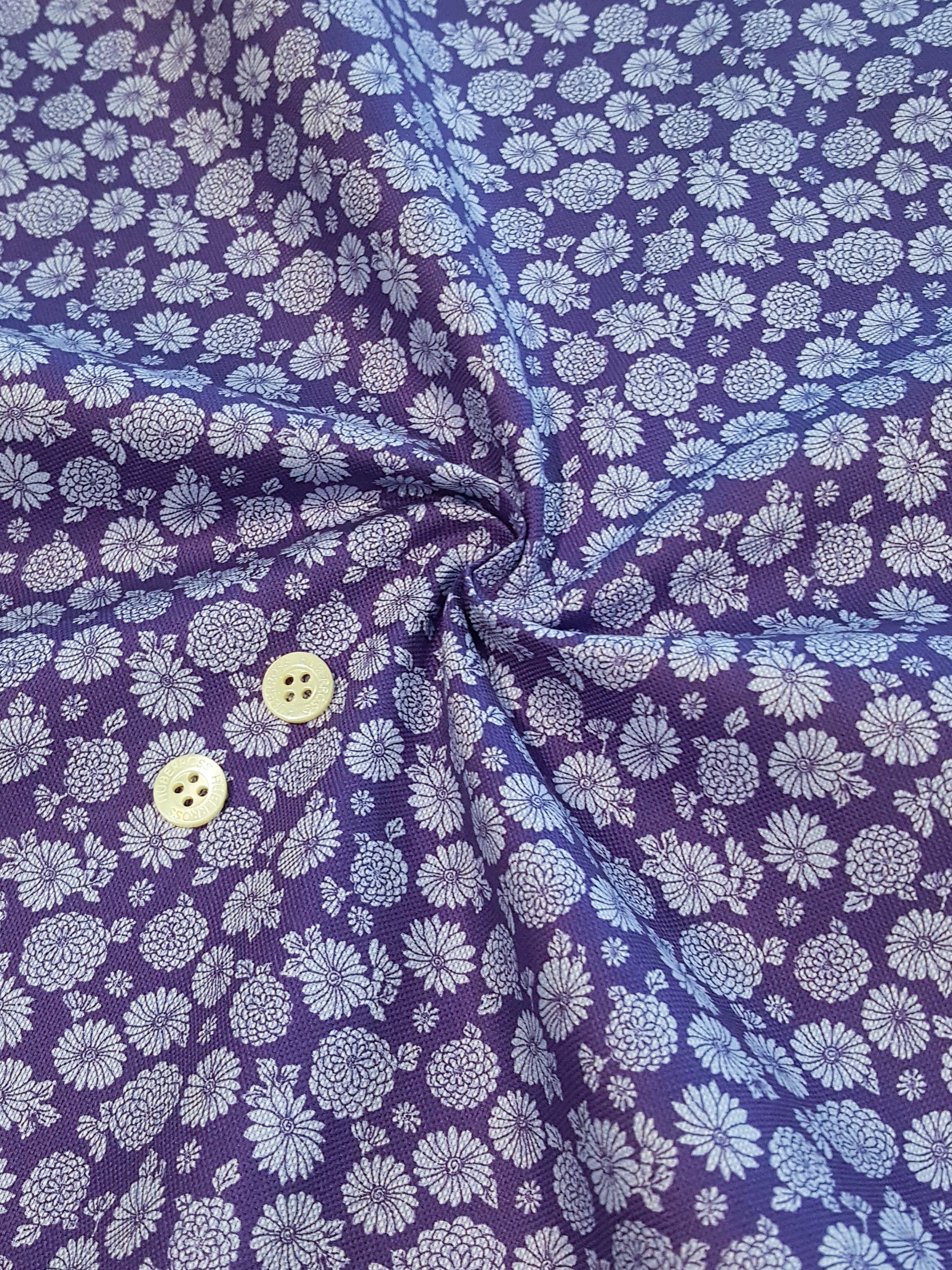 HUBERROSS 100% Oxford Panama Cotton Prints Cloth Made In Italy Width: 58'' / 150cm