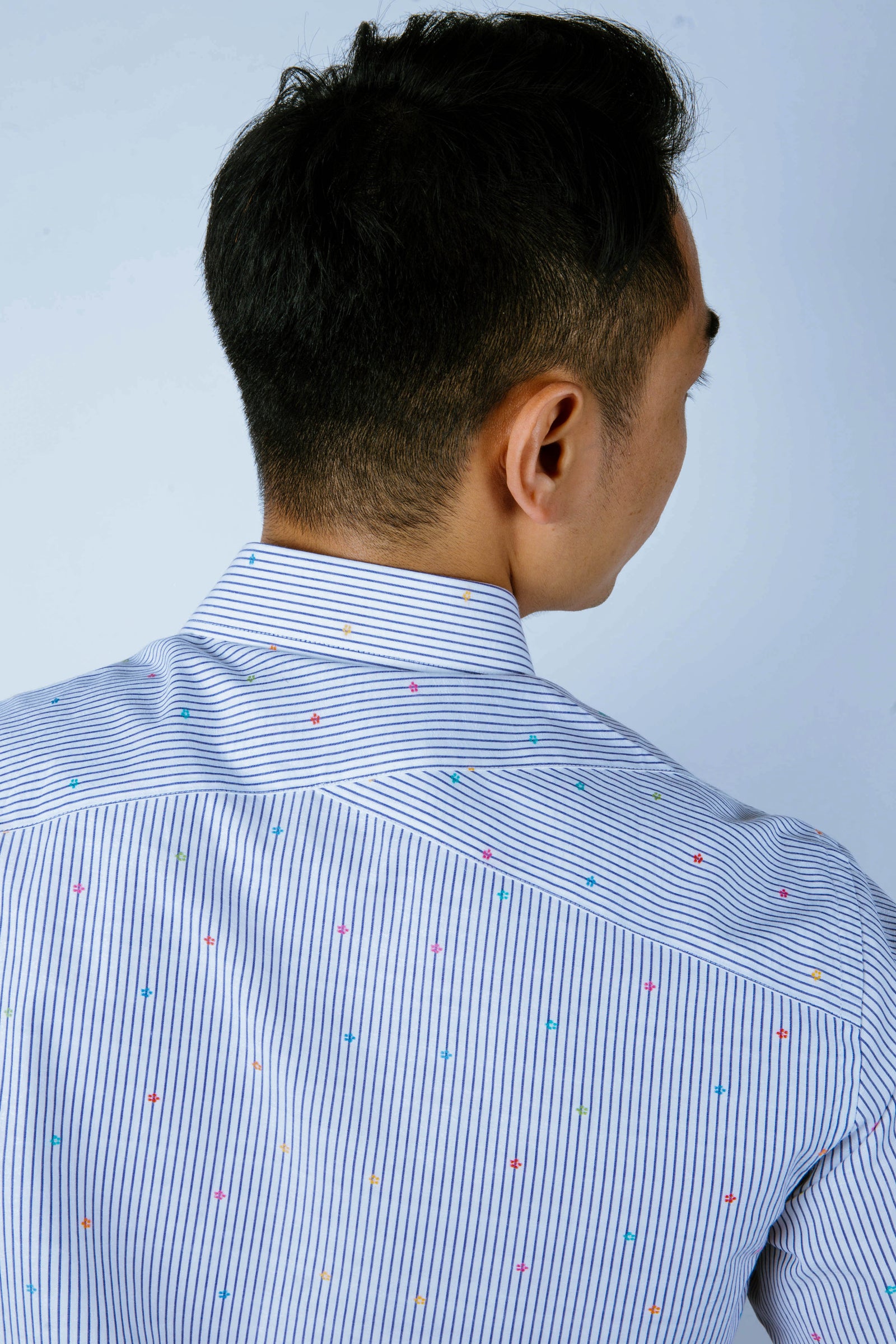 HUBERROSS 268.021 Fil Coupe 100% Cotton Shirt with criss cross back stitch