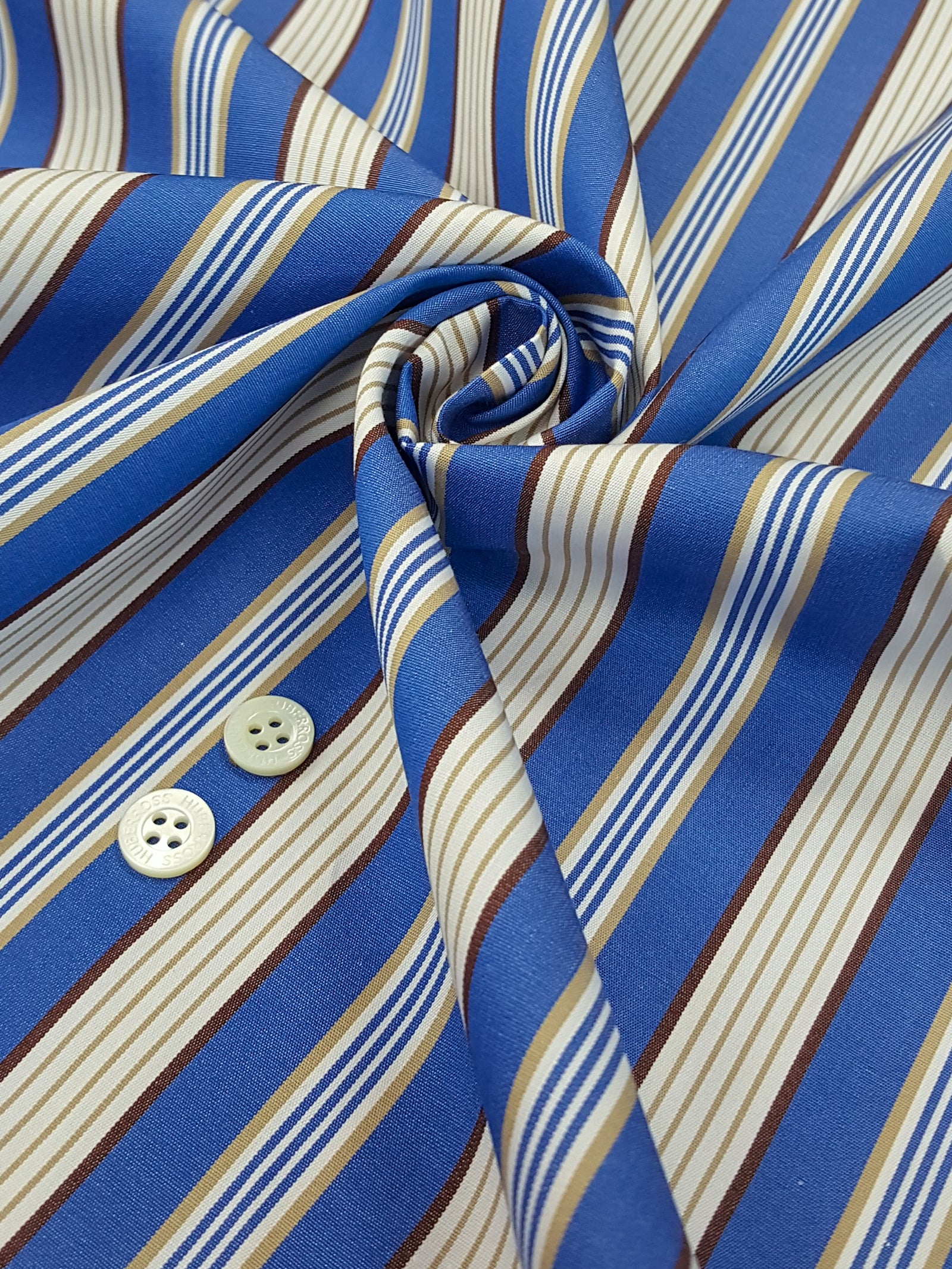 HUBERROSS 100's by 100's 2 plys Poplin Cotton 100% Egyptian Cotton Cloth Made in Italy Width: 58'' / 150cm