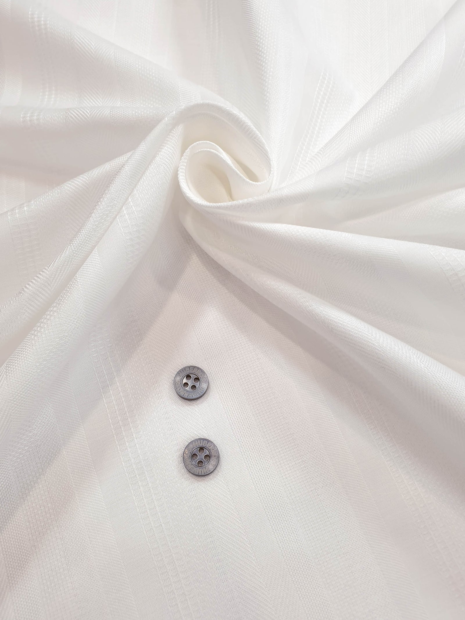HUBERROSS Fancy Jacquard Stripes 100% Egyptian Cotton Cloth Made in Italy Width: 58'' / 150cm