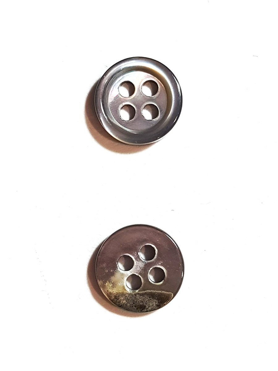 SP17 Arsenic Grey HUBERROSS Trocus Shell Buttons for Shirtings