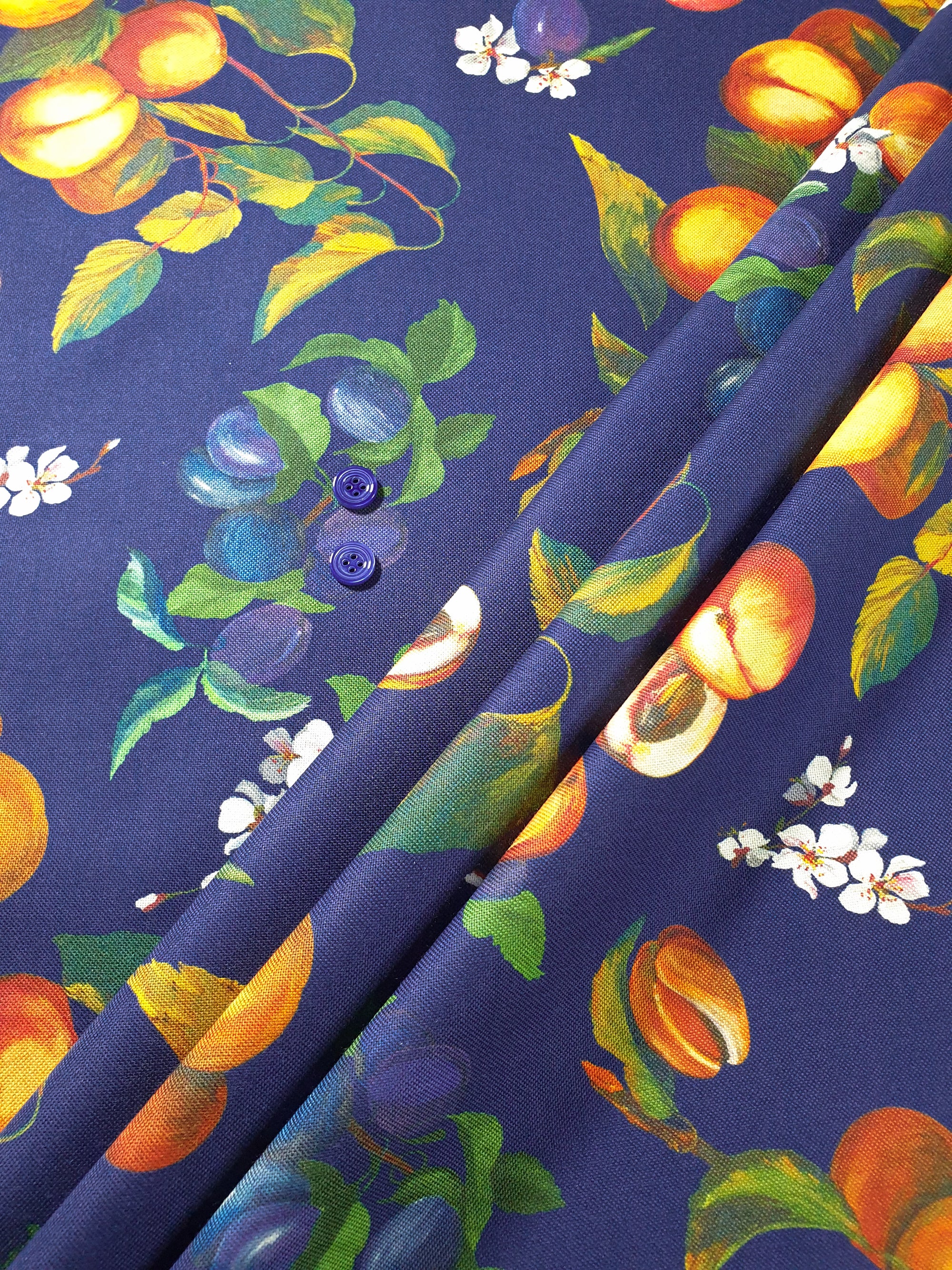 HUBERROSS 100% Oxford Panama Cotton Prints   Cloth Made In Italy  Width: 58'' / 150cm