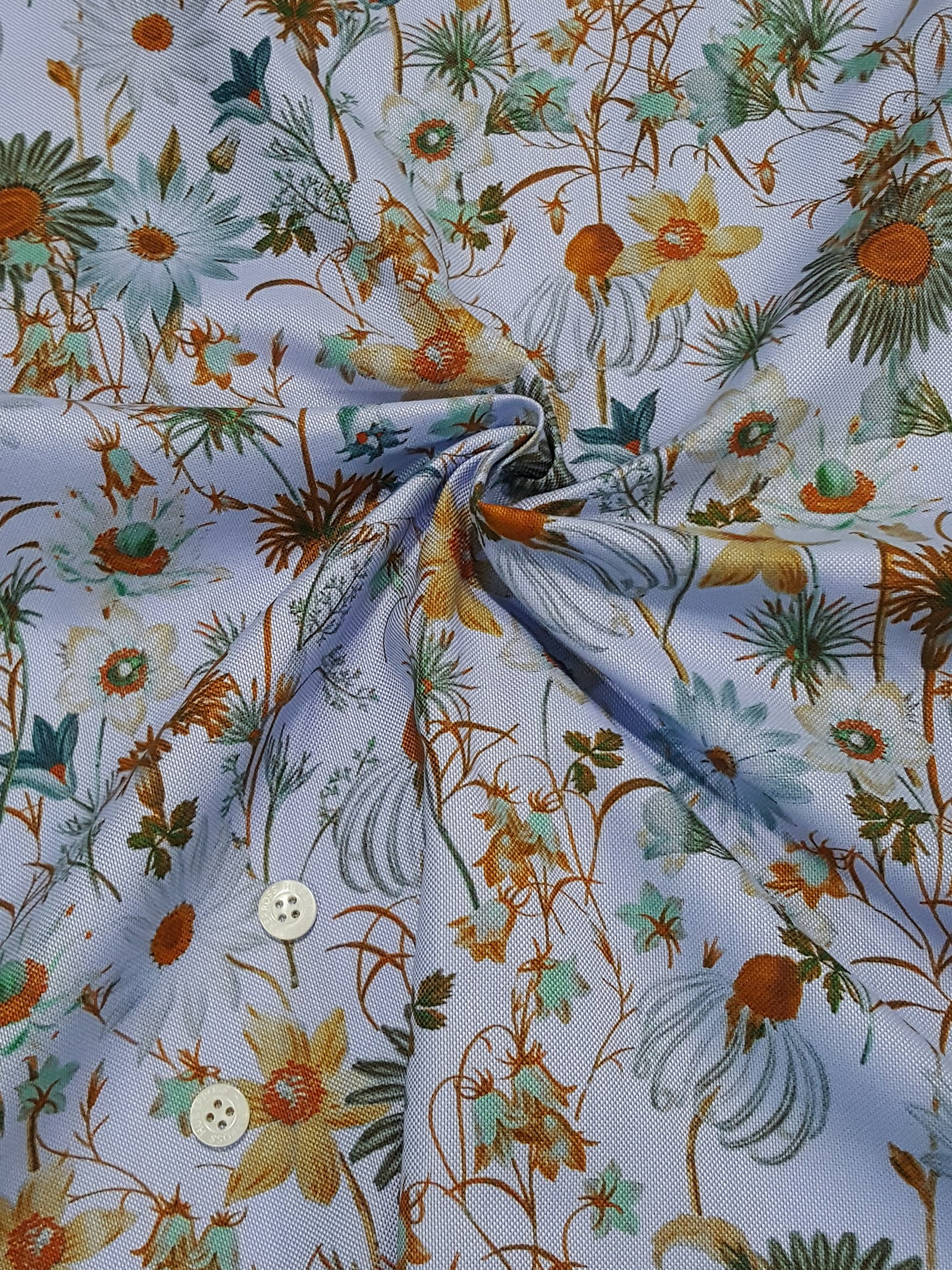 HUBERROSS 100% Oxford Panama Cotton Prints   Cloth Made In Italy Width: 58'' / 150cm