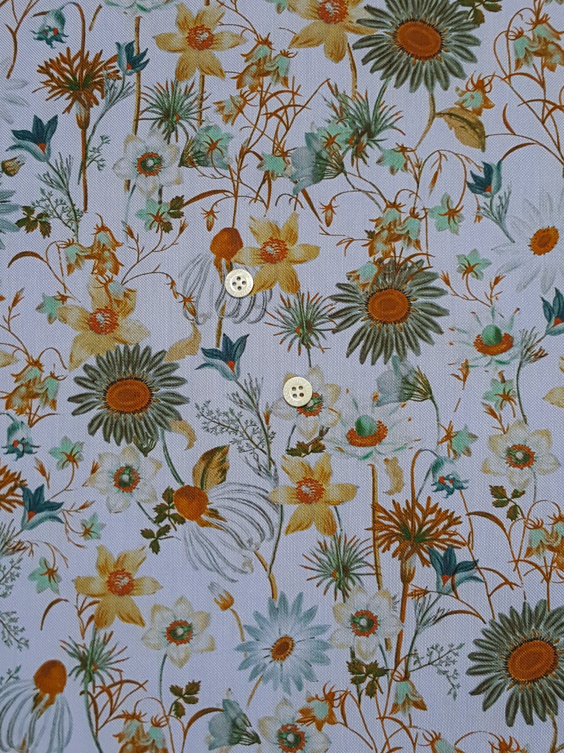 HUBERROSS 100% Oxford Panama Cotton Prints Cloth Made In Italy Width: 58'' / 150cm