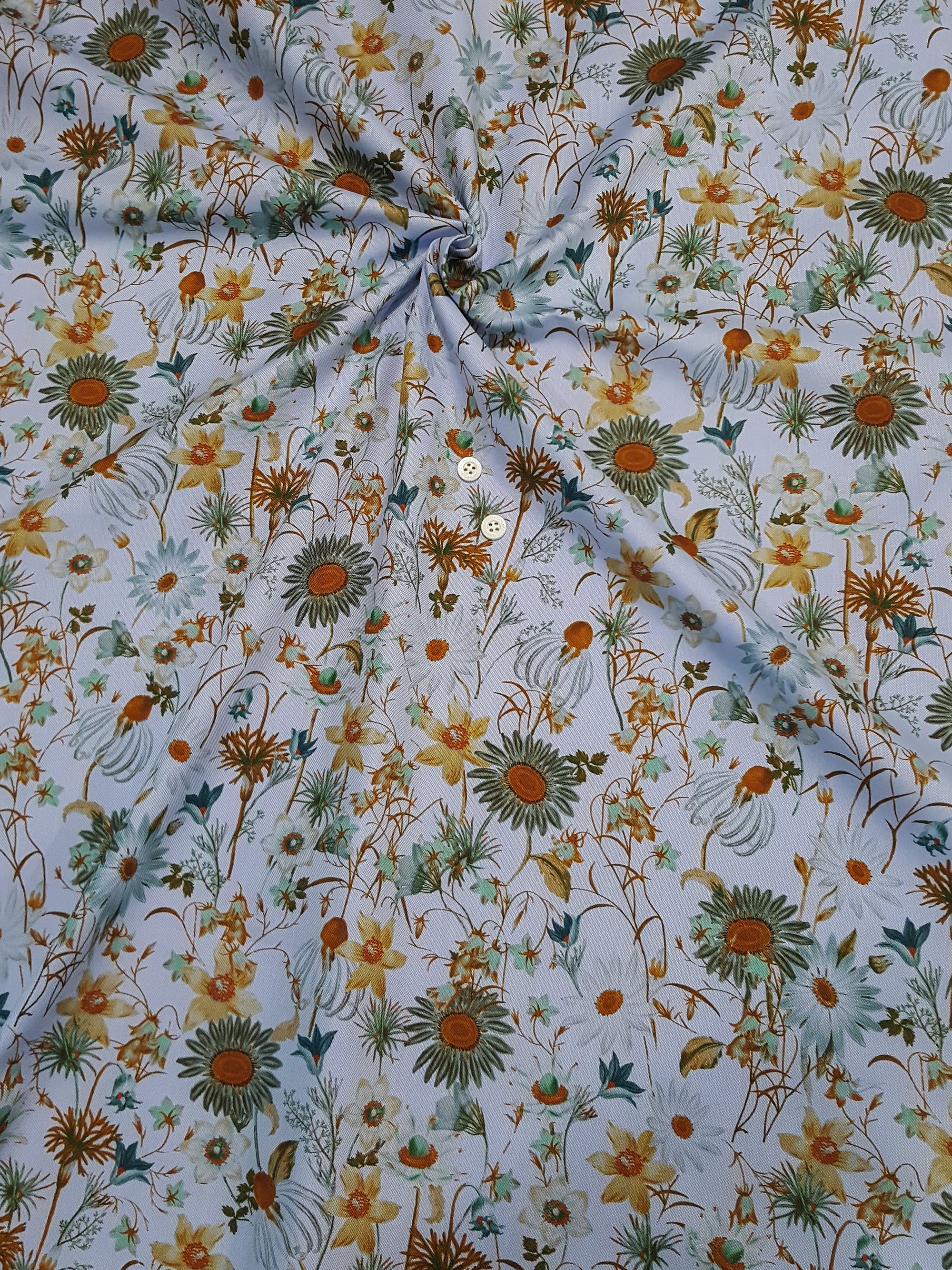 HUBERROSS 100% Oxford Panama Cotton Prints Cloth Made In Italy Width: 58'' / 150cm