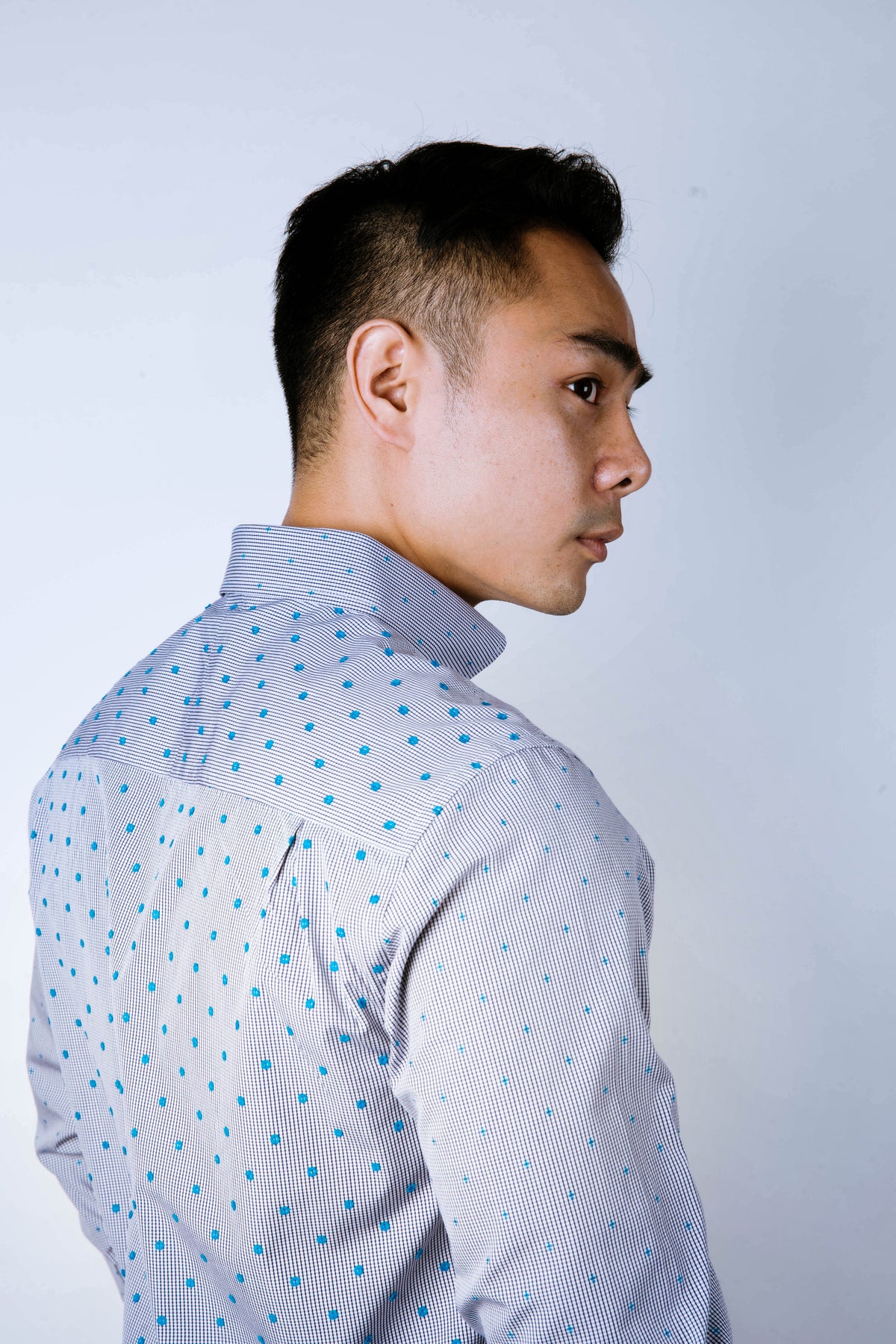 HUBERROSS 268.007 Fil Coupe 100% Cotton Shirt with reverse combination