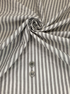 HUBERROSS Seersucker Stripes 100% Egyptian Cotton Cloth Made in Italy  Width: 58'' / 150cm