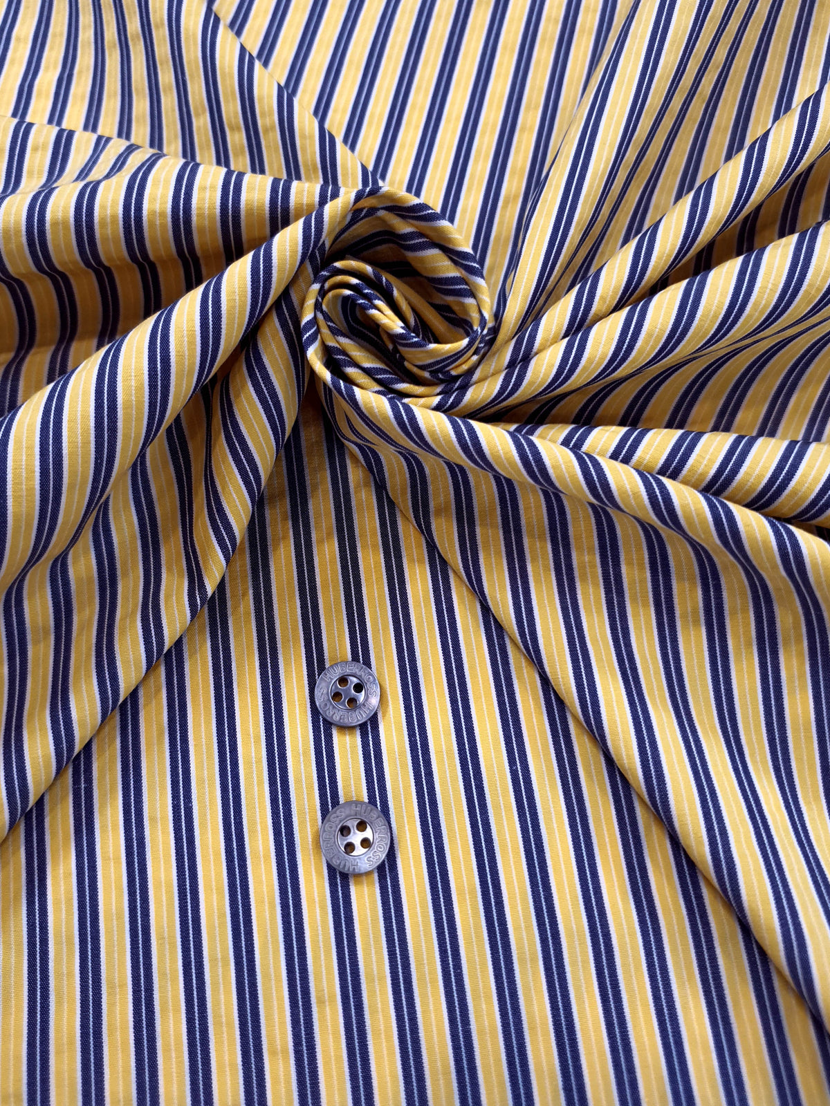 HUBERROSS Seersucker Stripes 100% Egyptian Cotton Cloth Made in Italy  Width: 58'' / 150cm
