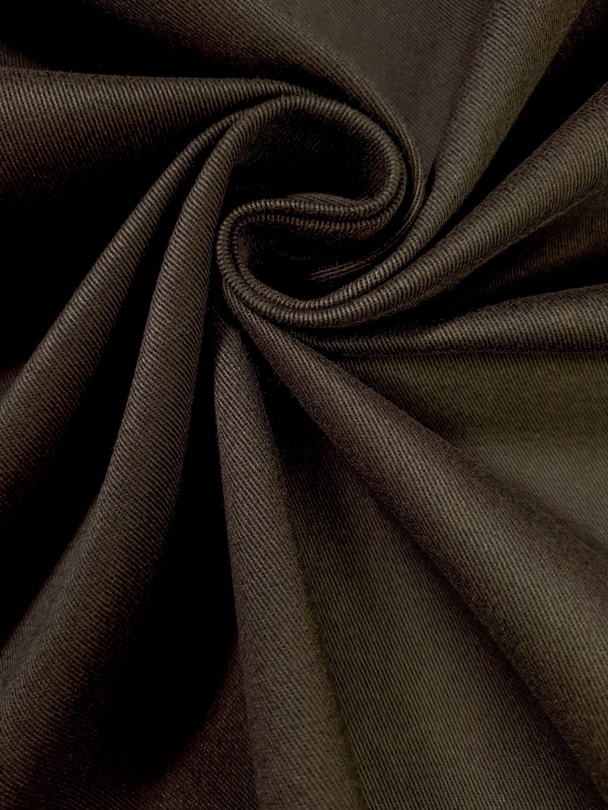 HUBERROSS Coco Brown Color Brushed Cotton with Stretch  97% Cotton 3% Lycra Cloth Made in Italy