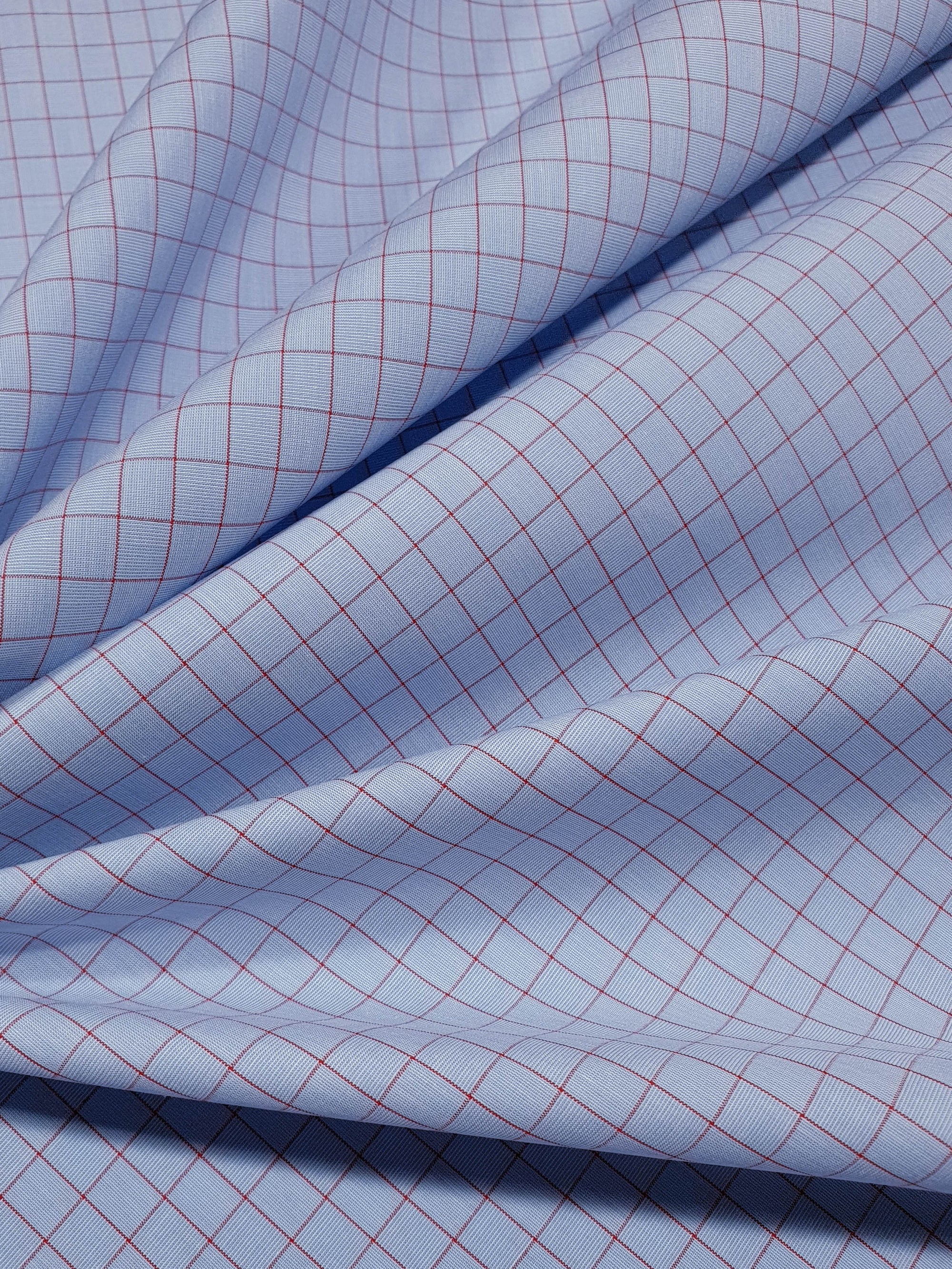 959.197 Blue with Wine Red 6mm Checks