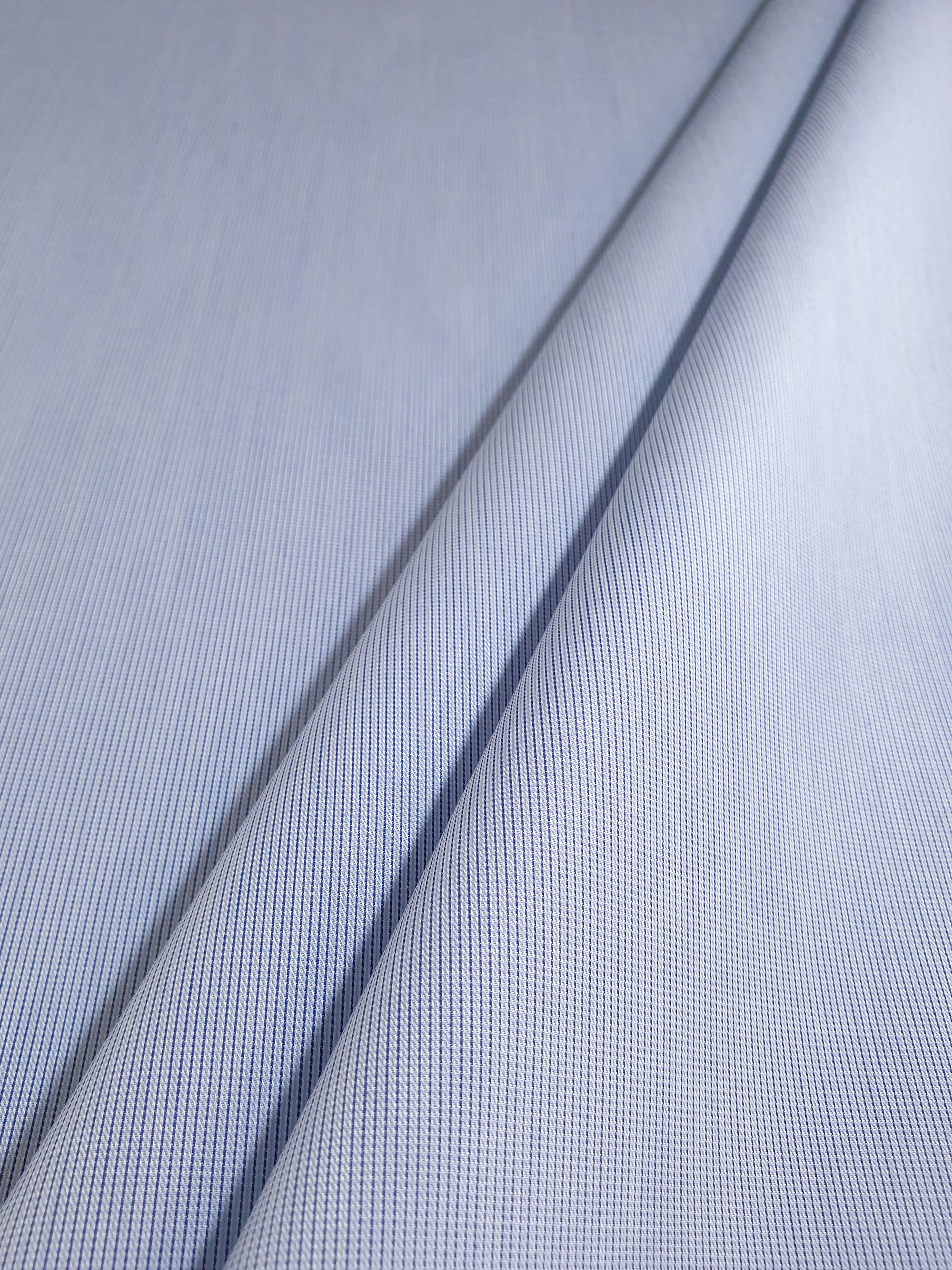 959.308 Blue Fine Weave Pin Stripes