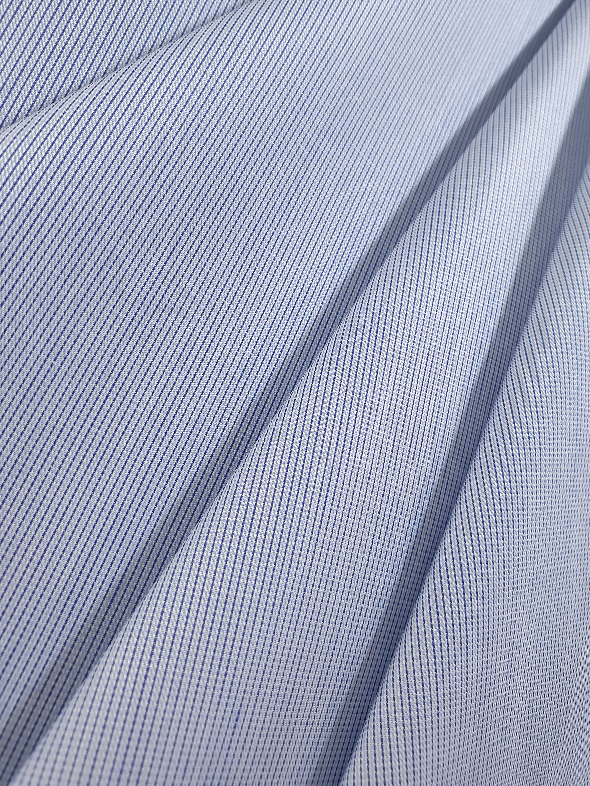 959.308 Blue Fine Weave Pin Stripes