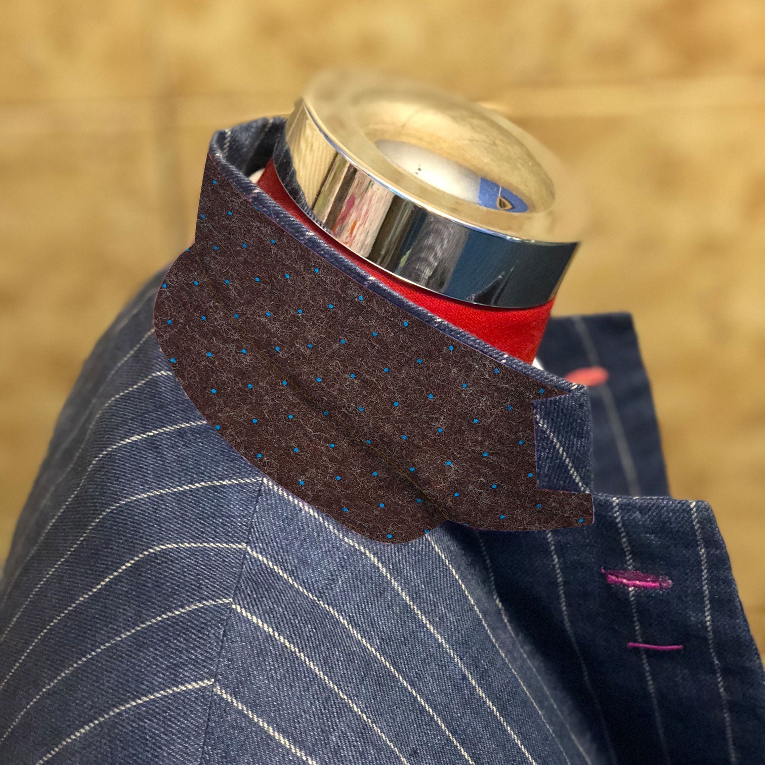 HUBERROSS Luxurious Felt for Jackets Undercollar Design F011 Wool and Viscose . Made in Italy