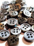 SP03/G14 HUBERROSS Grey Colour 3mm Trocus Shell Buttons
