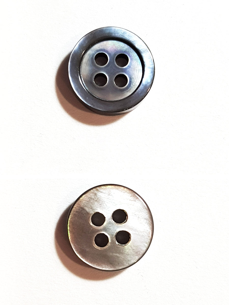 SP03/G18 HUBERROSS Grey Colour 3mm Trocus Shell Buttons