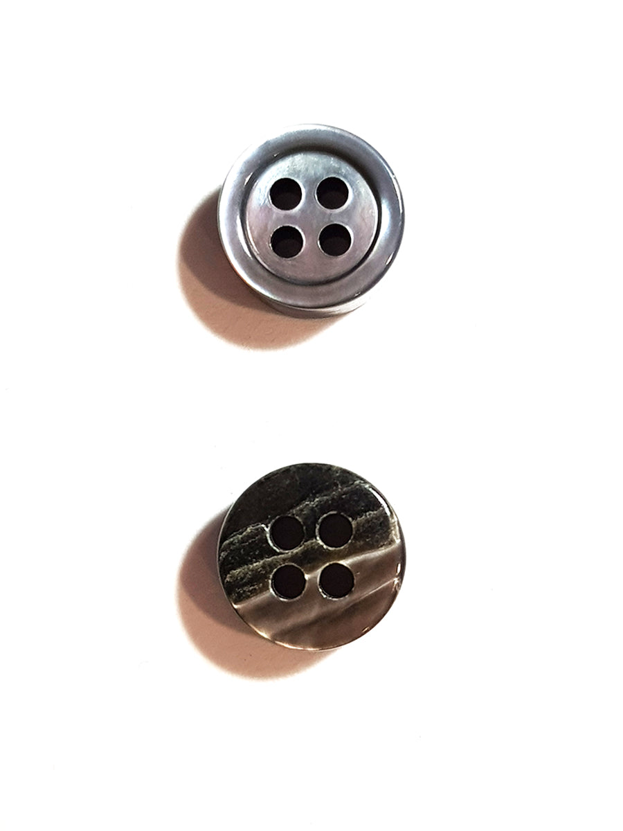 SP06/G14 HUBERROSS Grey Colour 4mm Trocus Shell Buttons