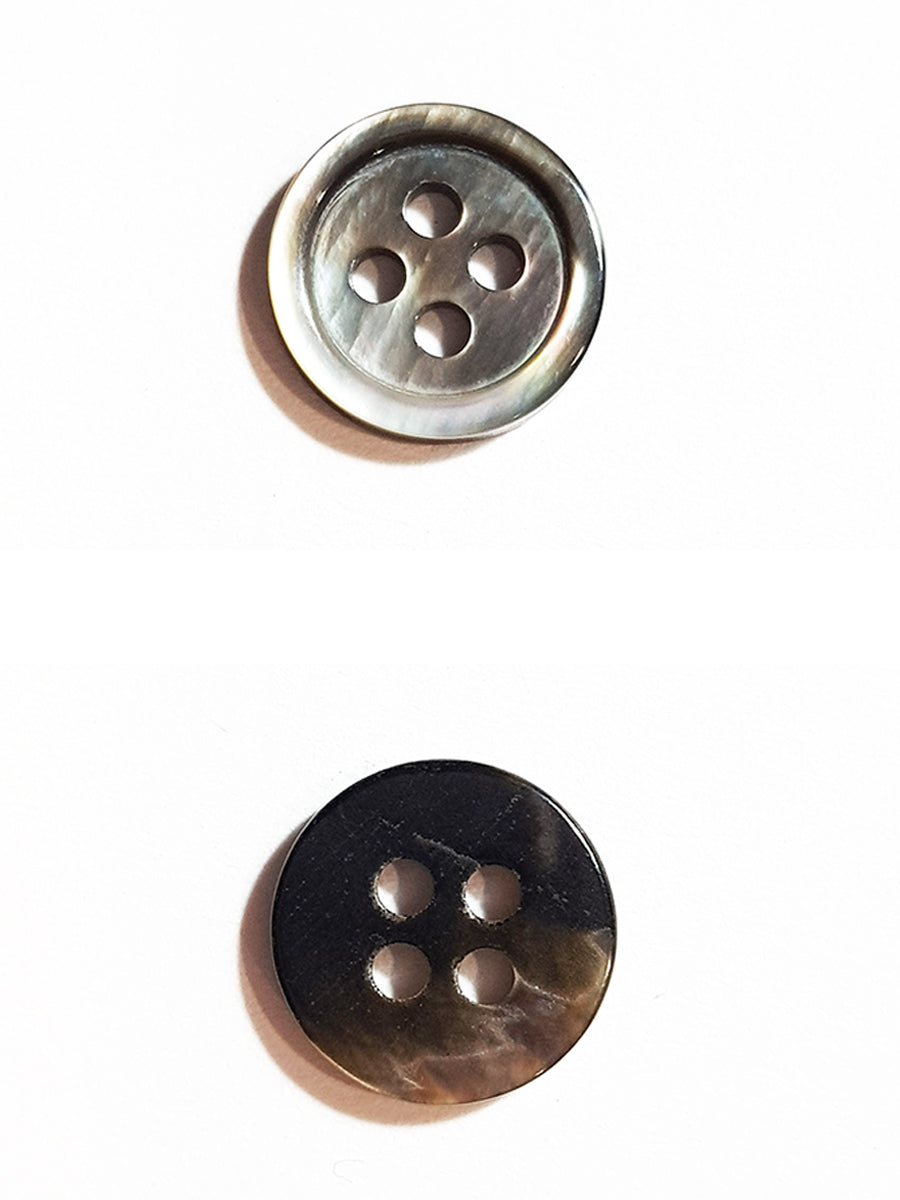 SP17 Arsenic Grey HUBERROSS Trocus Shell Buttons for Shirtings