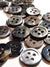 SP17 Arsenic Grey HUBERROSS Trocus Shell Buttons for Shirtings