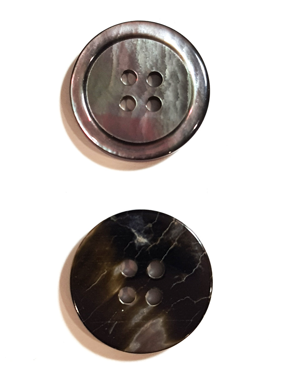 SP17 Arsenic Grey HUBERROSS Trocus Shell Buttons for Shirtings