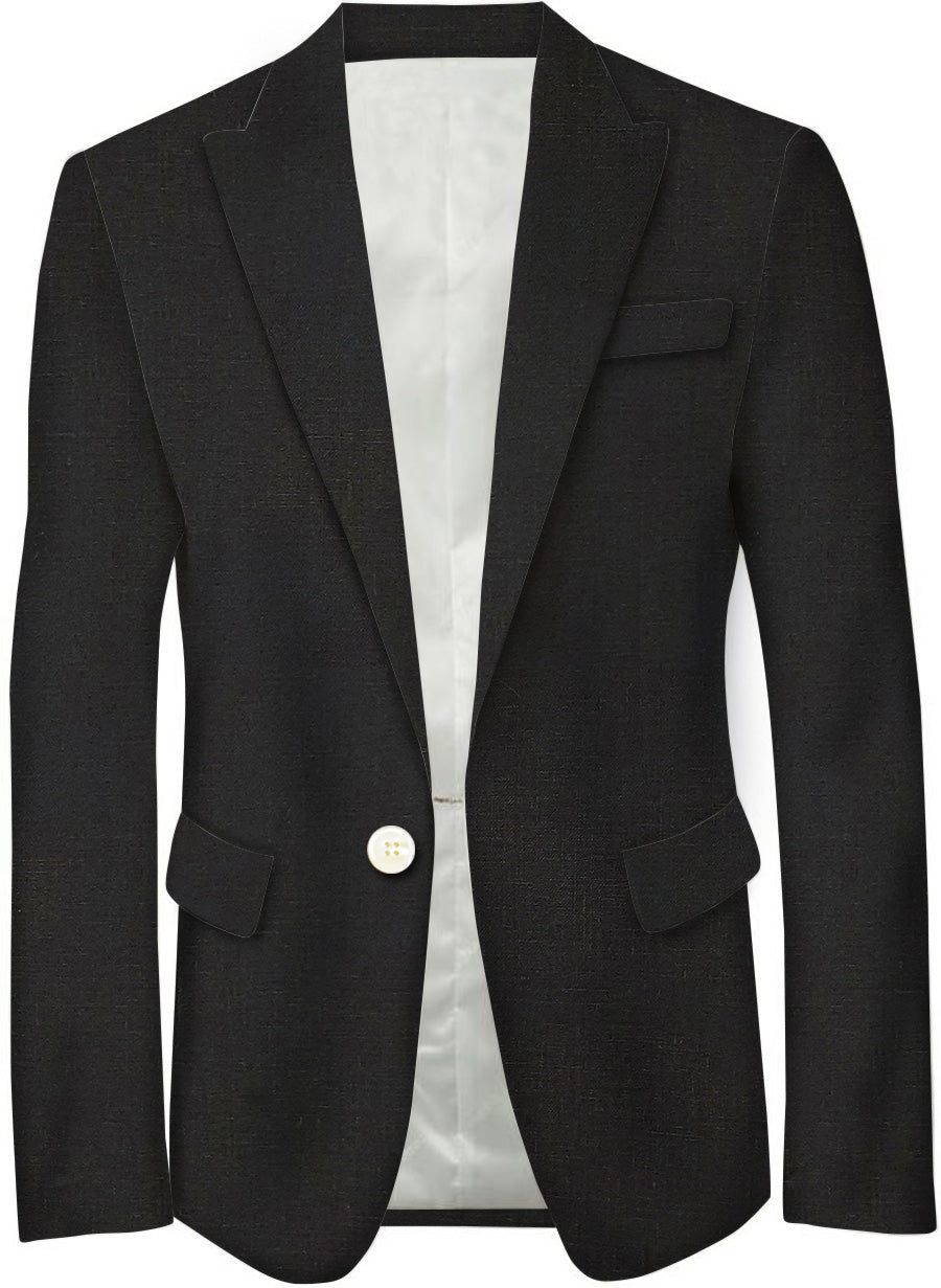 950.057 Black Linen Suiting Fabrics